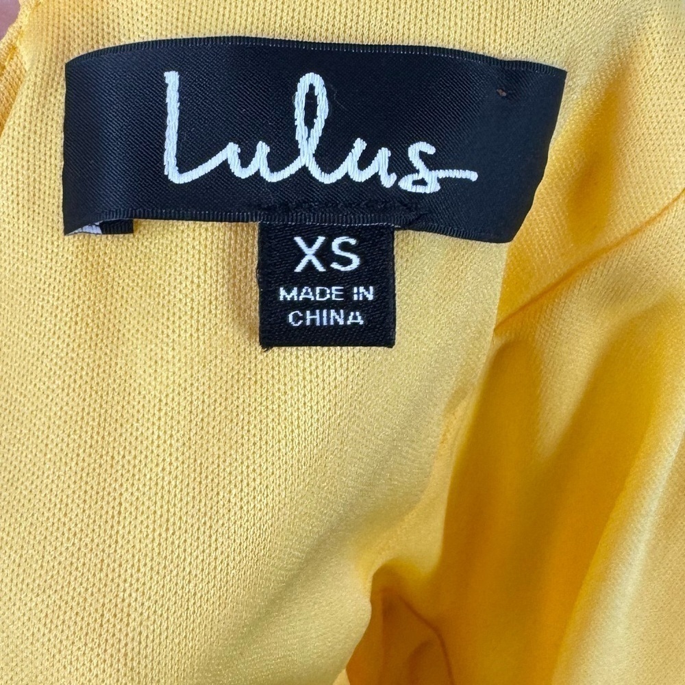 Lulus Jayla Striped Tie-Back Skater Dress in Yellow Size Extra Small‎ - Picture 6 of 7